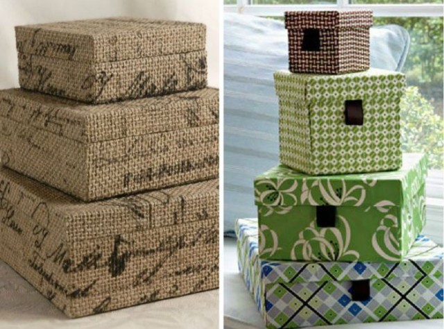 Хранение в картонных коробках — стильное и экономичное решение