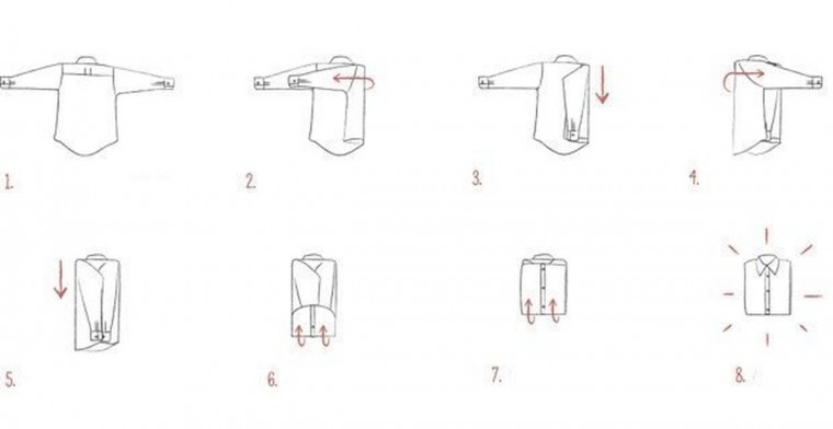 Как правильно сложить рубашку