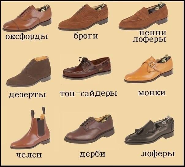 Путеводитель по мужской обуви: называем правильно