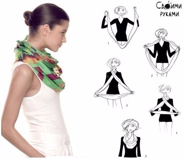 Как стильно завязать платок