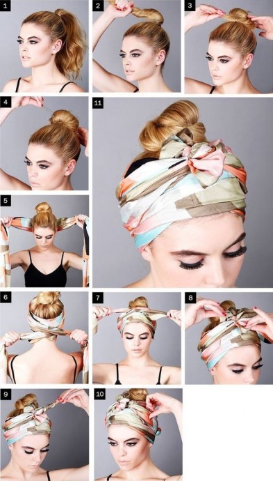 Как использовать платок на голове как стильный аксессуар
