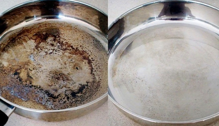 Кристальная чистота металлической посуды с помощью экосредства
