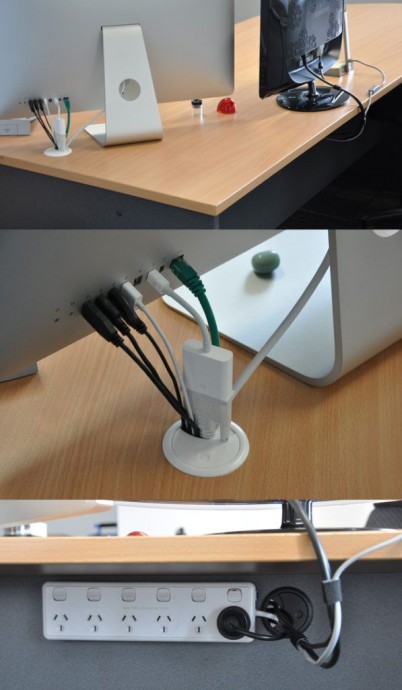 Как в столе спрятать провода