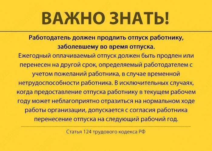 Перенос отпуска и законодательство