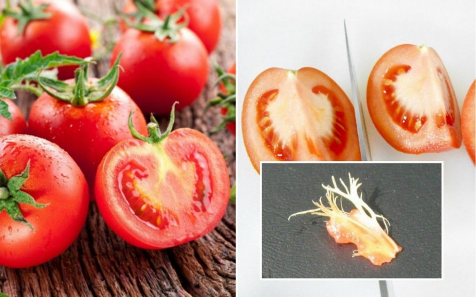 ​Почему опасно брать помидоры с белыми прожилками внутри