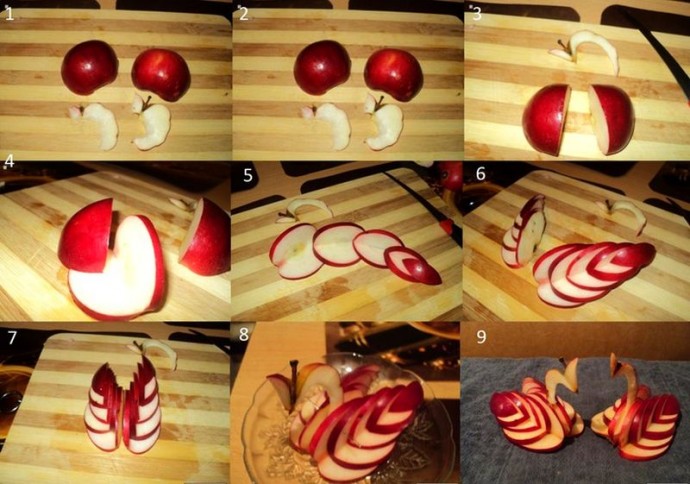 ​Как красиво нарезать яблоки