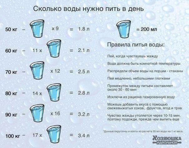 Сколько воды пить в день