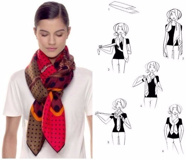 Как стильно завязать платок