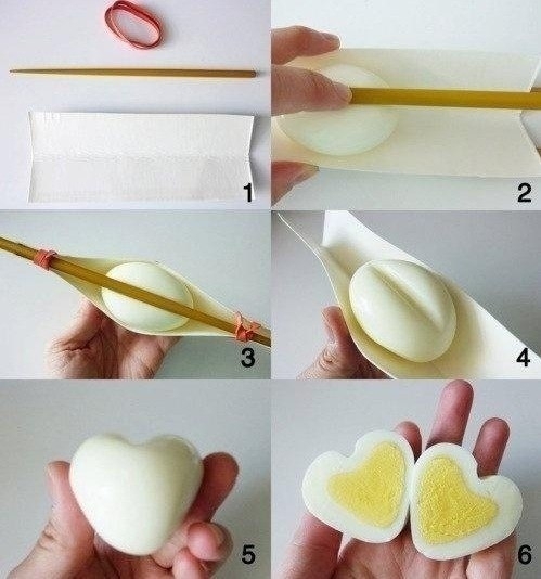 Как сделать Яйца-сердечки