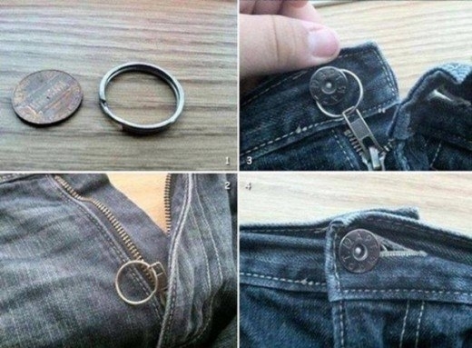 Как исправить молнию на брюках