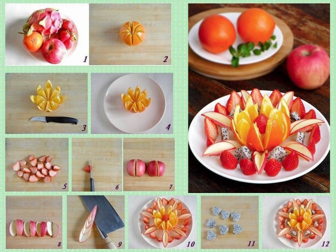 Как красиво подать фрукты к столу
