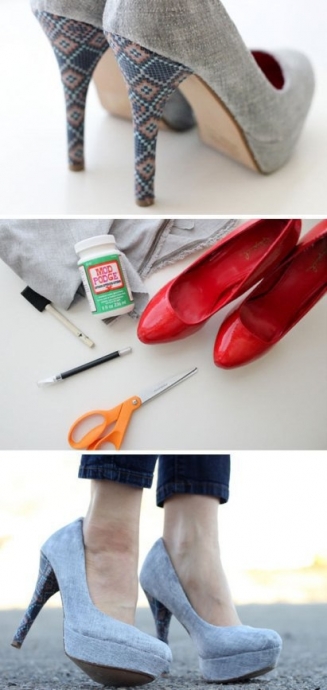 Как можно обновить старые туфли