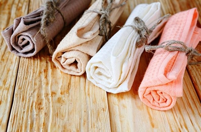 Как очистить кухонные полотенца