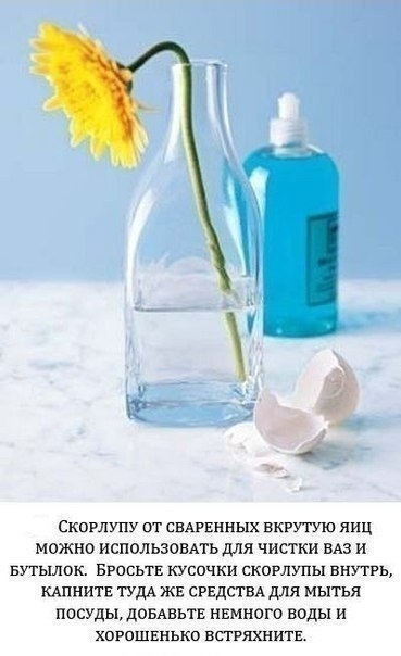 Совет по чистке ваз и бутылок