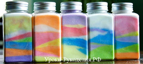 Декорирование бутылок солью Декорирование бутылок солью