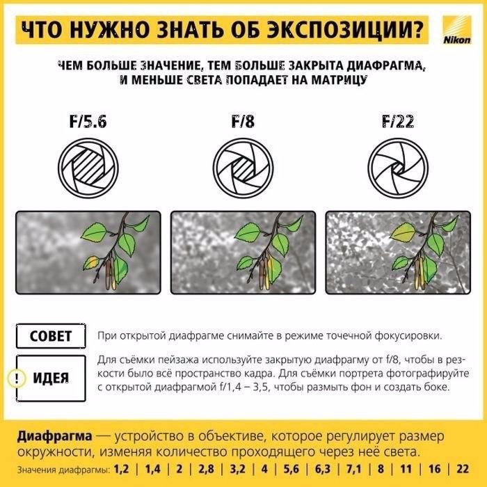 Полезные шпаргалки для начинающего фотографа