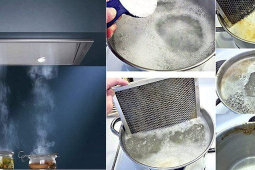 Два способа очистить жир на фильтрах кухонной вытяжки