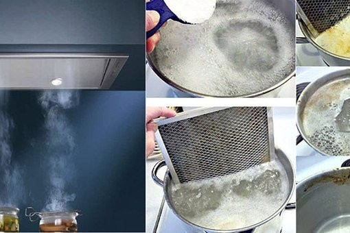 Два способа очистить жир на фильтрах кухонной вытяжки Два способа очистить жир на фильтрах кухонной вытяжки