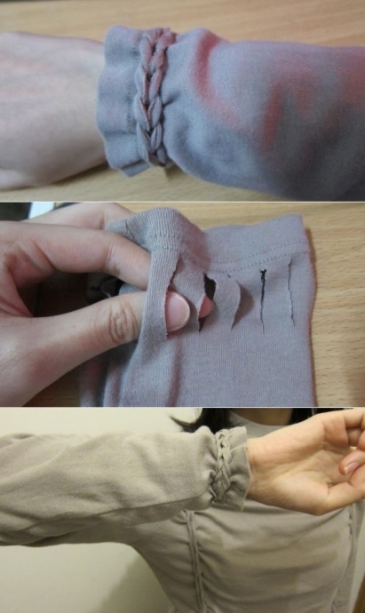 Как можно красиво декорировать растянувшиеся рукава