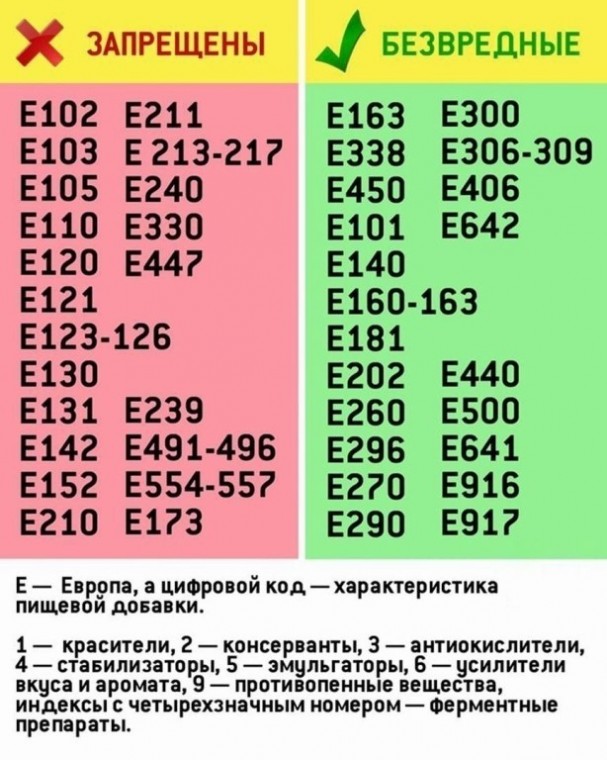 Читаем состав продуктов и разбираемся в Е