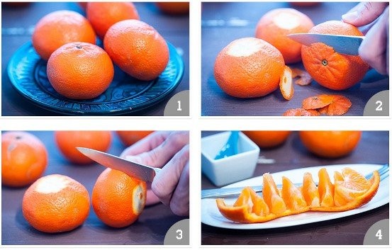 ​Как просто и красиво быстро очистить апельсин или мандарин