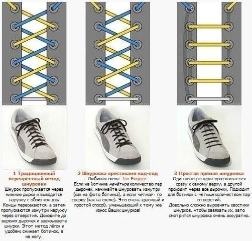 27 способов завязывания шнурков