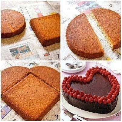 Как легко сделать торт в виде сердца