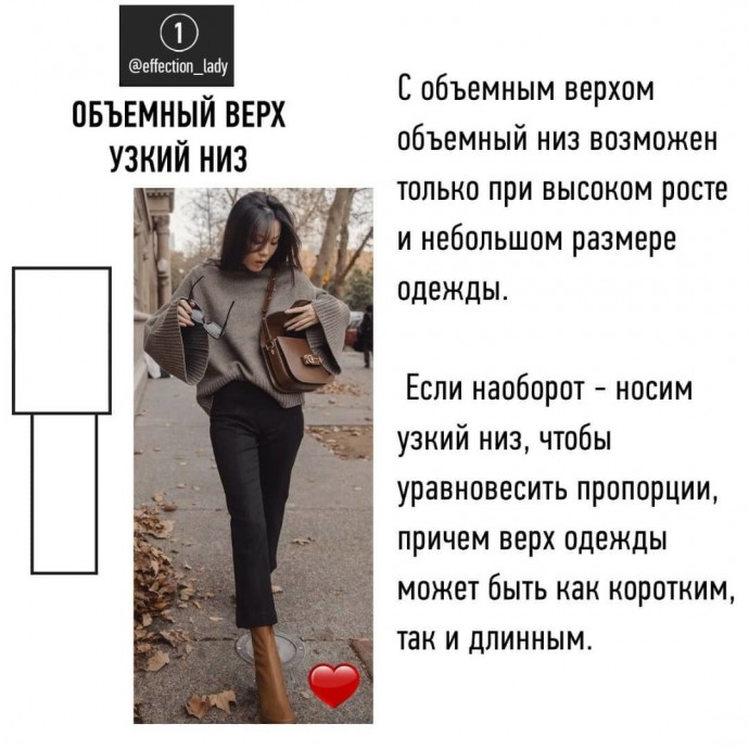 Подбор верха к низу по форме и длине Подбор верха к низу по форме и длине