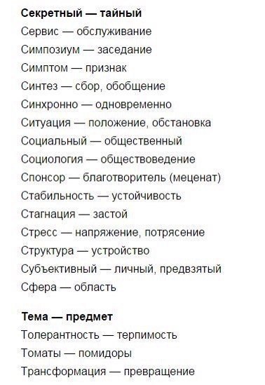 200 иностранных слов, которым есть замена в русском языке