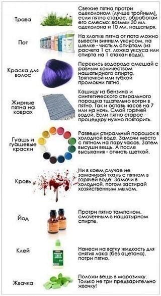 Как и чем выводить пятна Как и чем выводить пятна