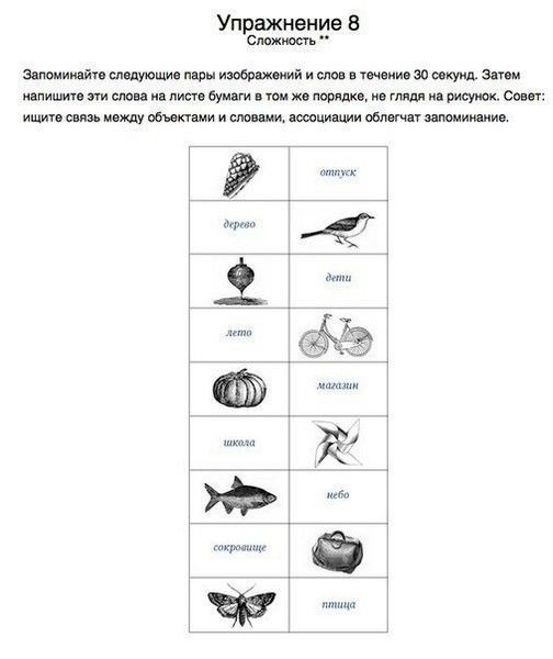 10 упражнений для тренировки памяти