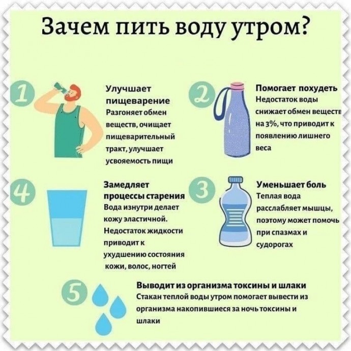 ​Зачем пить воду утром