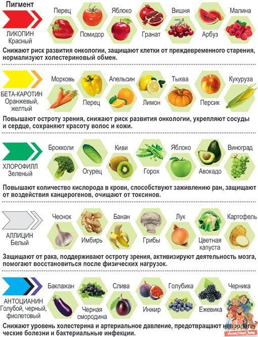 О пользе продуктов емко и красочно