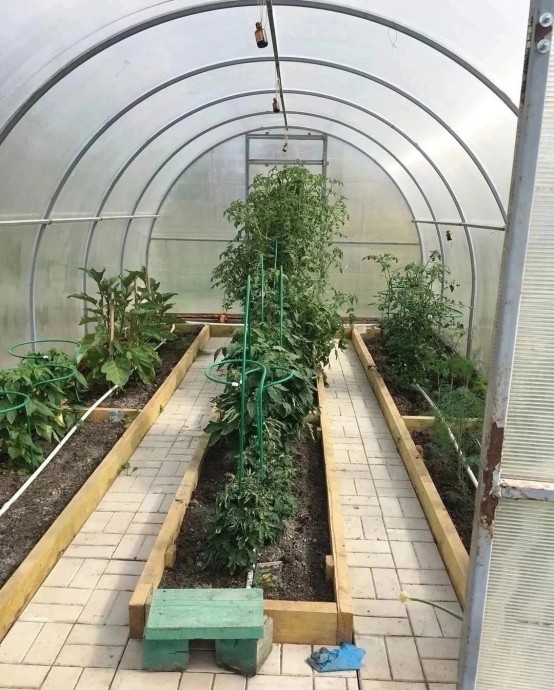 Симпатичные варианты обустройства теплиц