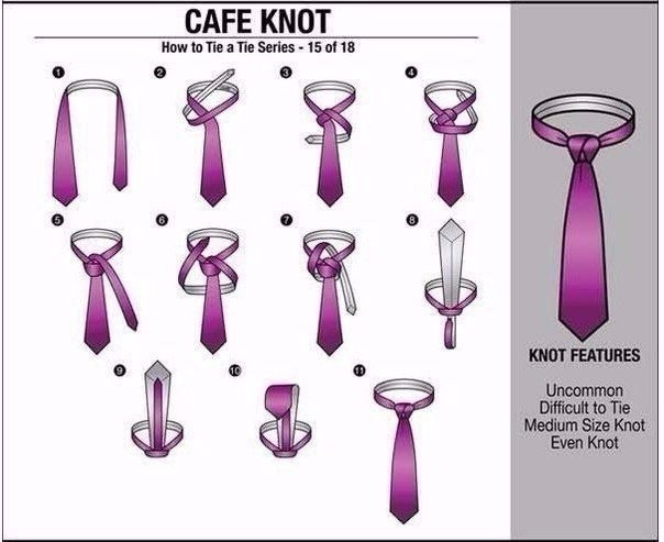 ​Разные способы завязывания галстуков