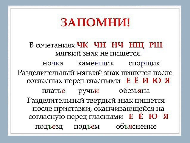 Правила русского языка для детей и взрослых