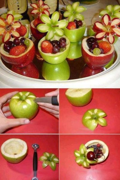 ​Как просто и красиво оформить подачу яблока и ягод