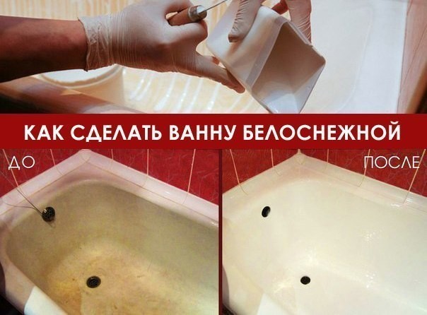 ​Очень простой способ как сделать ванну белоснежной