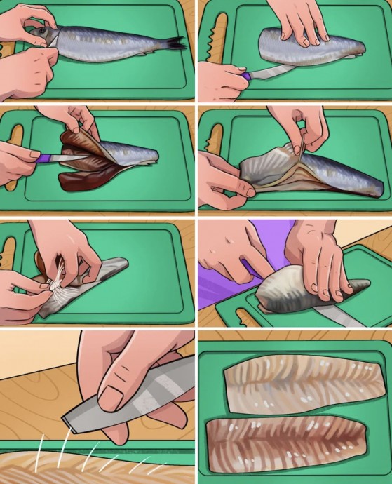 Как разделывать селедку за 20 секунд Как разделывать селедку за 20 секунд