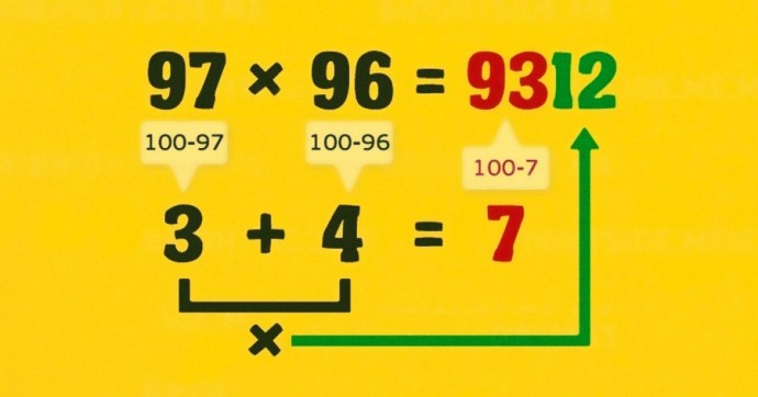 Как умножать двузначные числа с первыми девятками друг на друга в уме