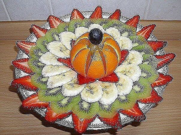 ​Как красиво оформить праздничные тарелки с фруктами и ягодами