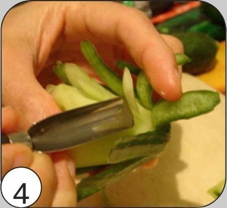 Как сделать лилию из огурца