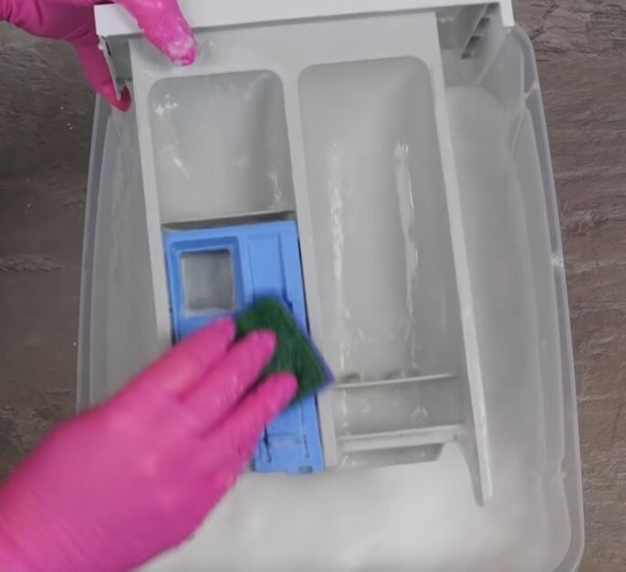 ​Как очистить лоток для порошка в стиральной машине