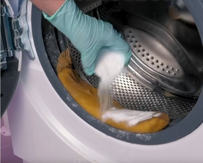 ​Как убрать известковый налет на резиновой прокладке возле барабана стиральной машины