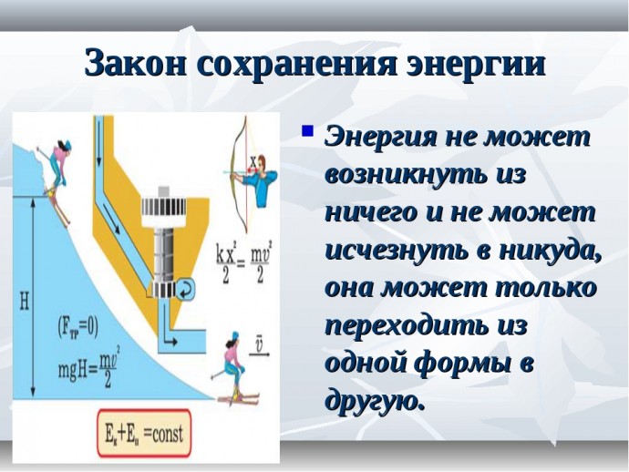 Брать-давать или закон сохранения энергии Брать-давать или закон сохранения энергии