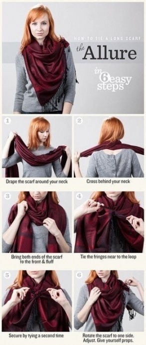 ​Как оригинально повязать шарф или платок
