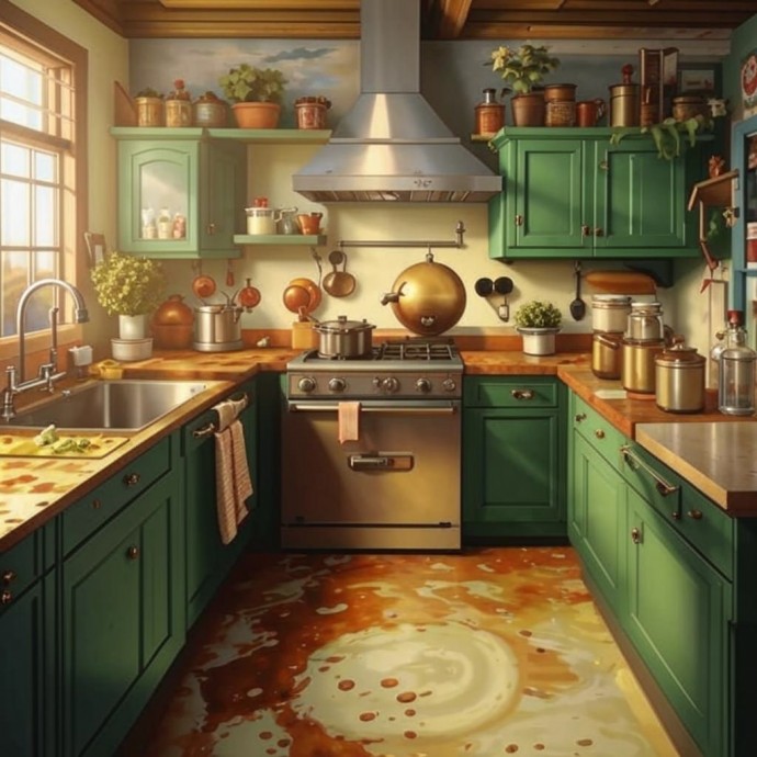 ​Как быстро удалить жир с кухонных шкафов