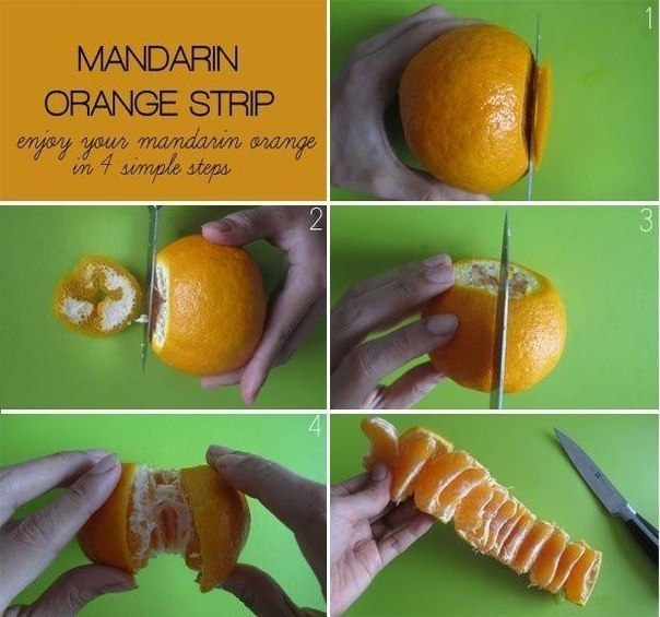 Как почистить мандарин красиво