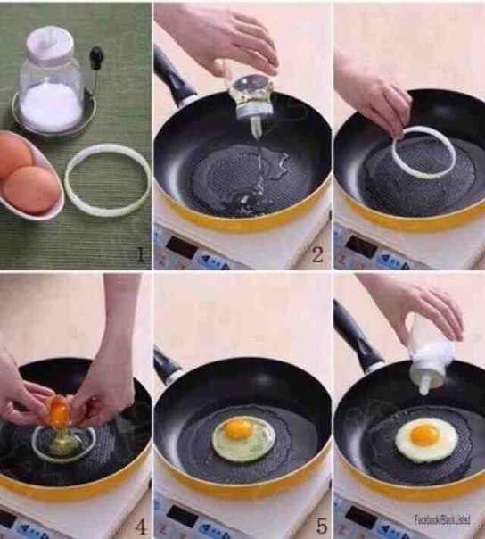 Используйте луковое колечко и завтрак преобразится:)