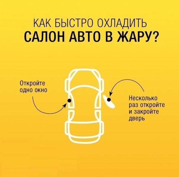 Как быстро охладить салон авто в жару?